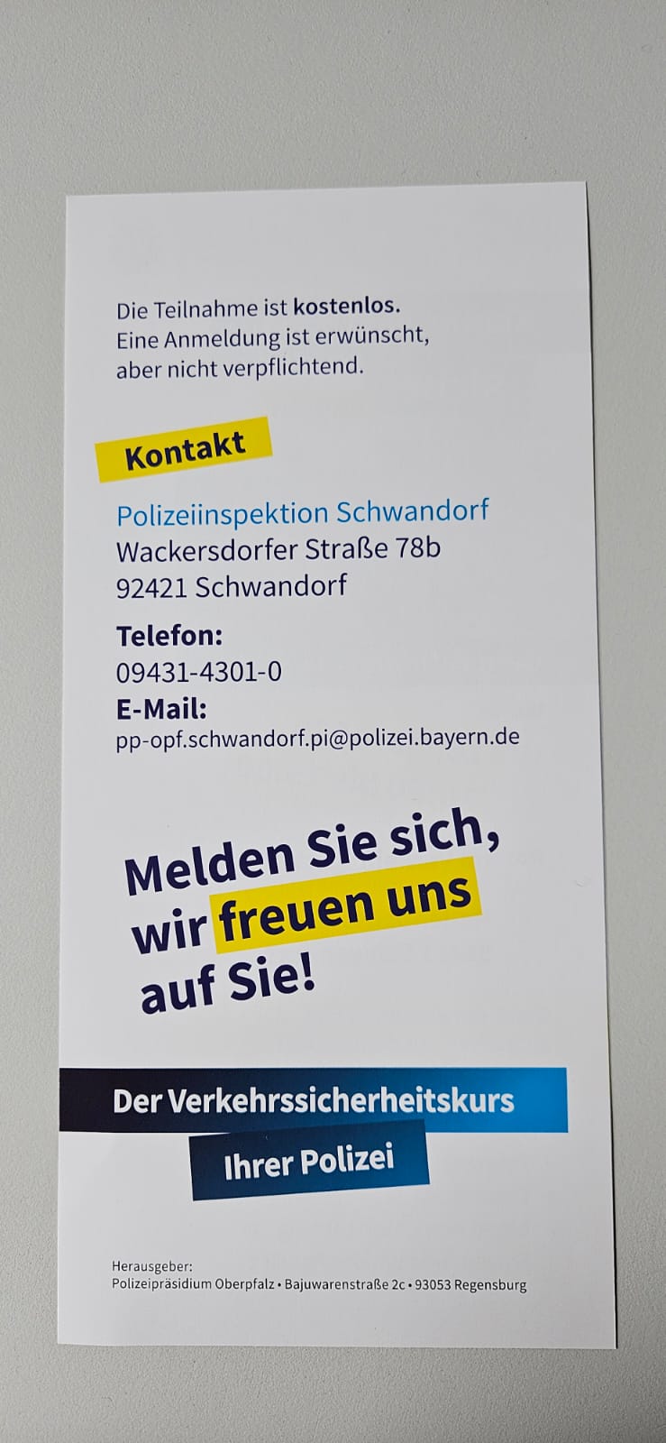 Plakat: Komm, sei dabei. Sicher Radeln. Generationen in Fahrt. 16. Mai 2026, 10:00 bis 15:00, Verkehrsgarten Schwandorf.